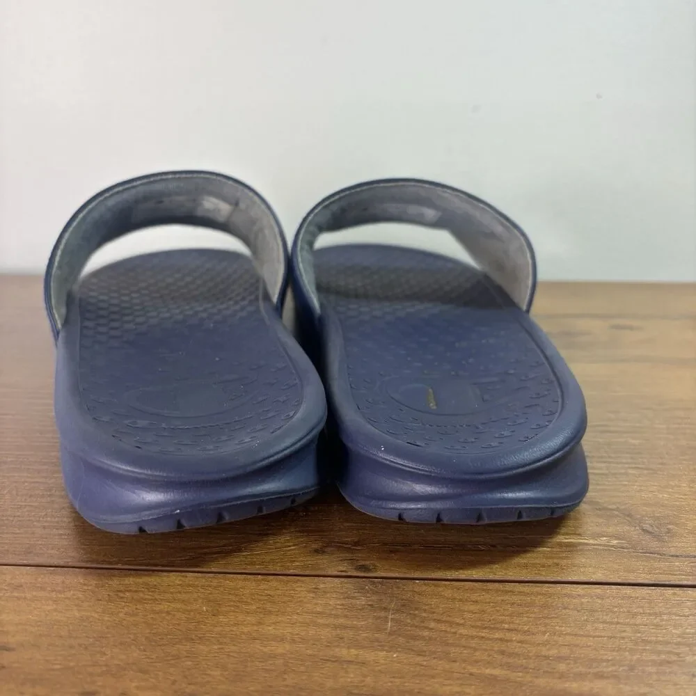 Champion Blue Men’s Slides Size 11 Sandals Slip On